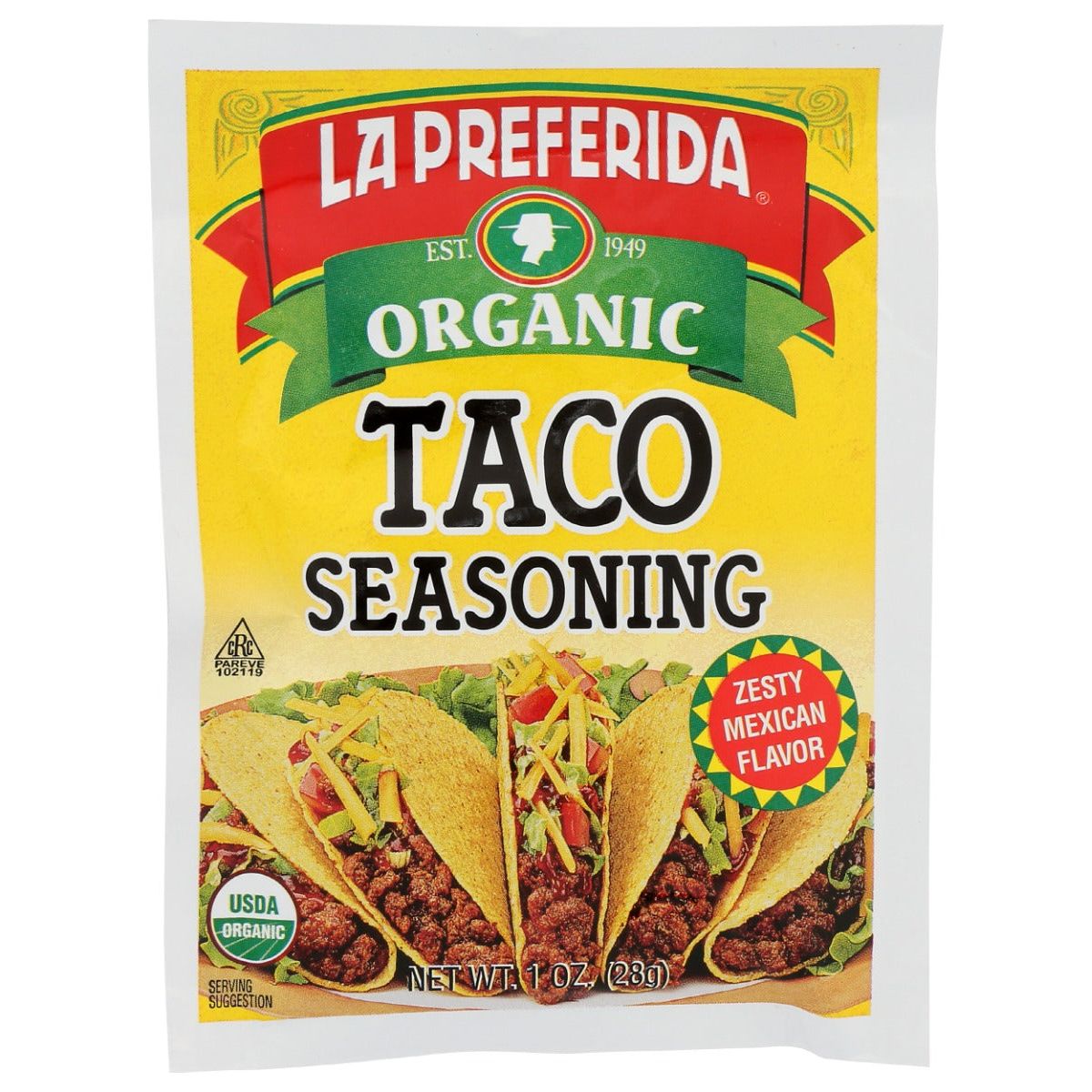 LA PREFERIDA: Organic Taco Seasoning, 1 oz - #tag1# - #tag2#