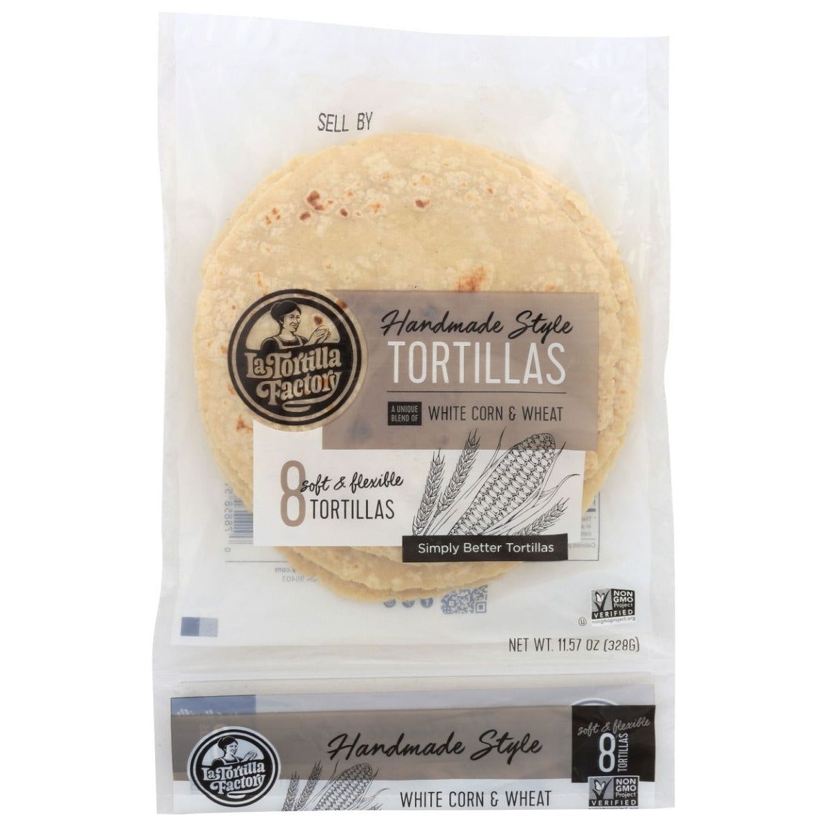 LA TORTILLA FACTORY: Hand Made Style Tortillas White Corn and Wheat, 11.57 oz - Sunshine Co Op. - #tag1# - #tag2# - #tag3# - #tag4#
