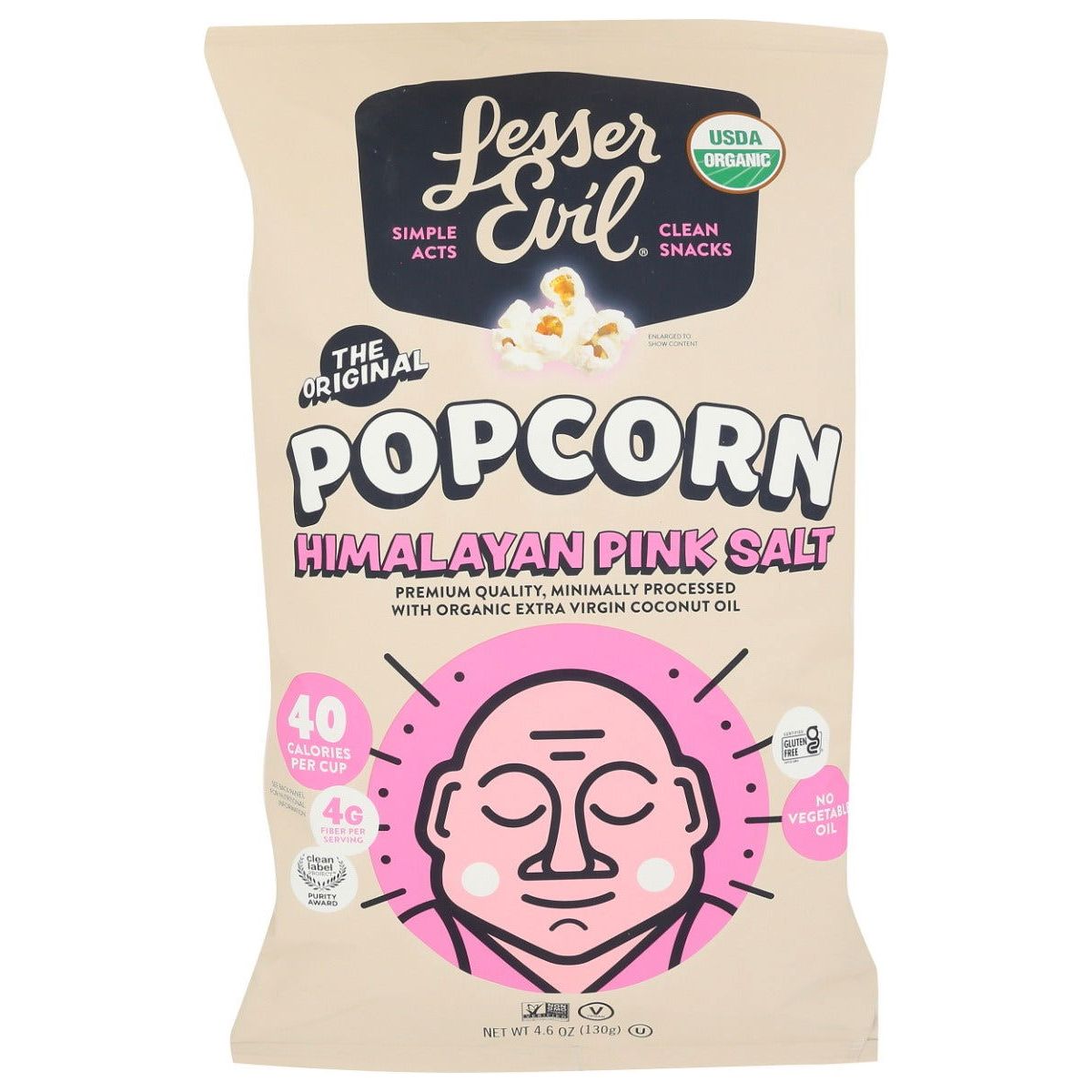 LESSER EVIL: Buddha Bowl Himalayan Pink Popcorn, 4.6 oz - Sunshine Co Op. - #tag1# - #tag2# - #tag3# - #tag4#