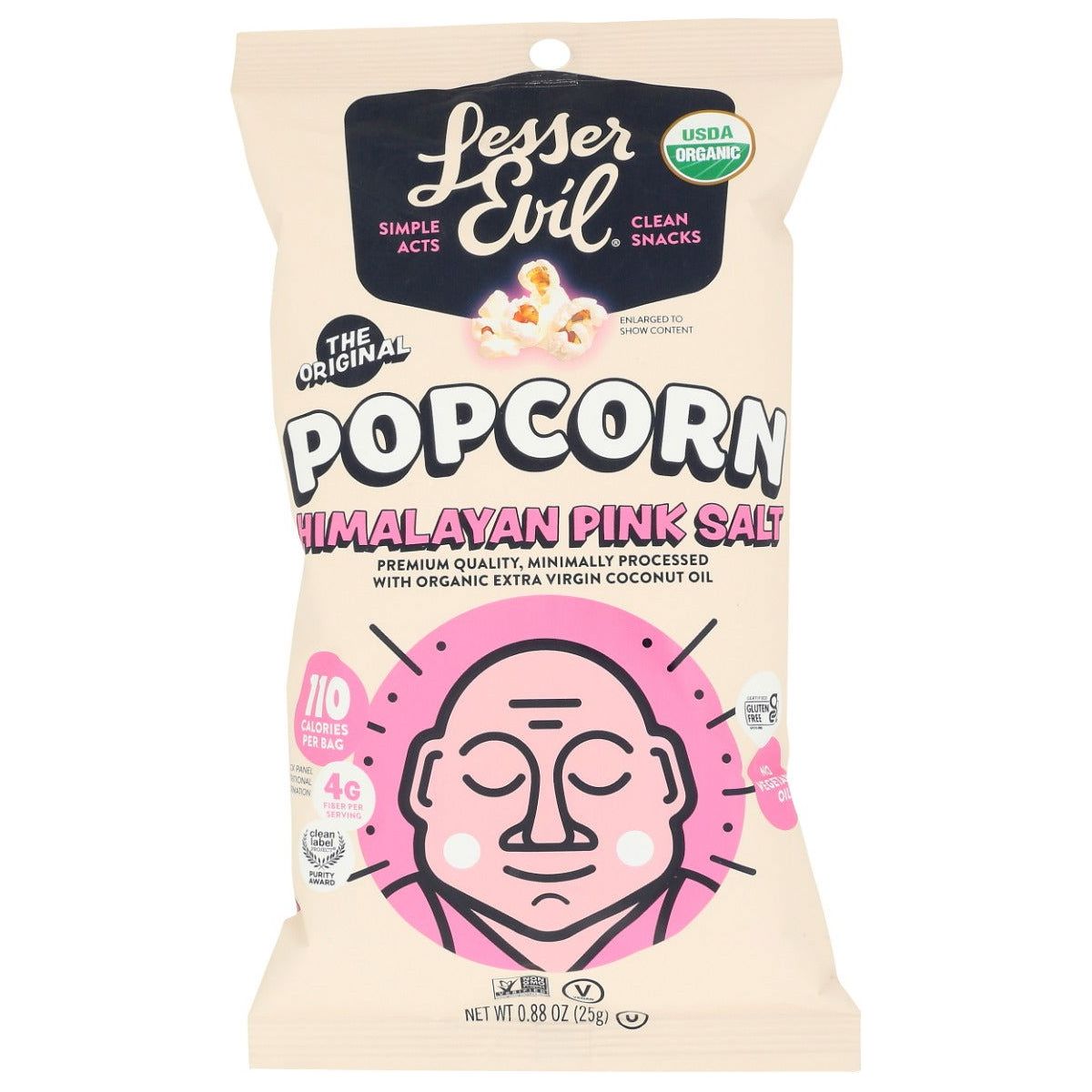 LESSER EVIL: Buddha Bowl Himalayan Pink Small Bag, 0.88 oz - Sunshine Co Op. - #tag1# - #tag2# - #tag3# - #tag4#