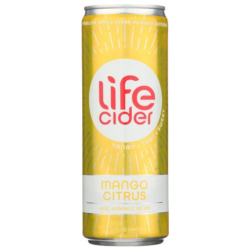 LIFE CIDER: Mango Citrus Sparkling Apple Cider Vinegar Lemonade, 12 fo - #tag1# - #tag2#