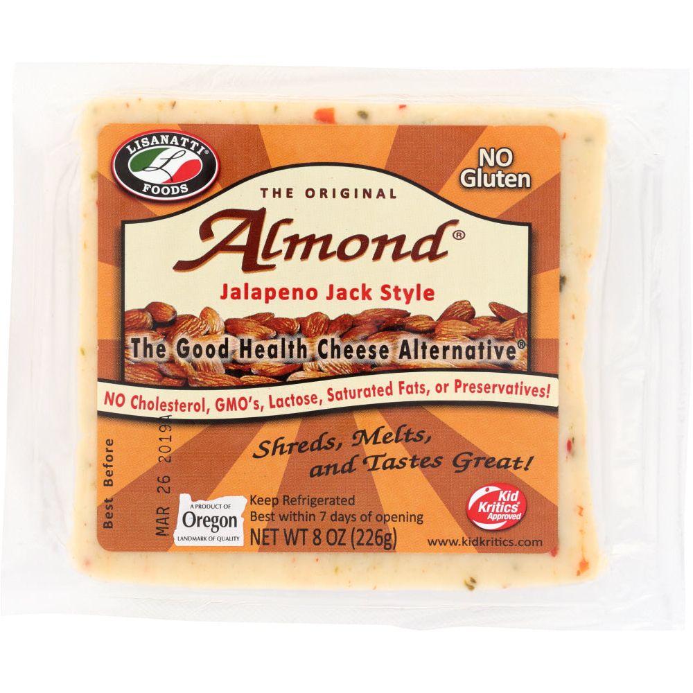 LISANATTI: Almond Jalapeno Jack Style Chunk Cheese, 8 oz - #tag1# - #tag2#