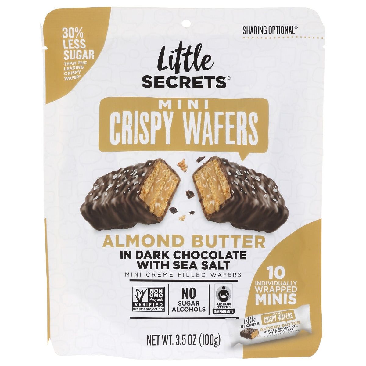 LITTLE SECRETS LLC: Wafer Drk Choc Almnd Btr, 3.5 oz - #tag1# - #tag2#