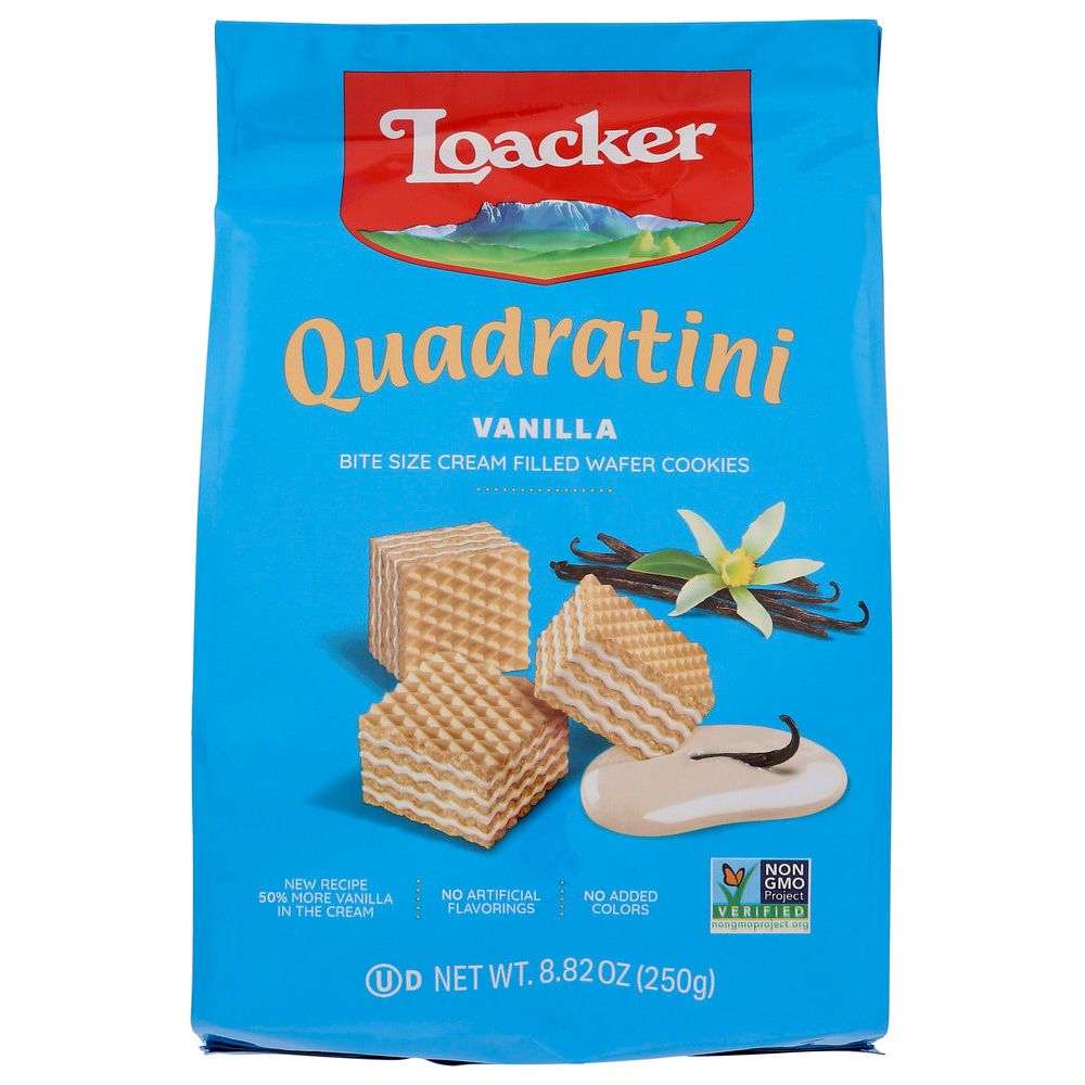 LOACKER: Quadratini Vanilla Wafer Cookies, 8.82 Oz - #tag1# - #tag2#