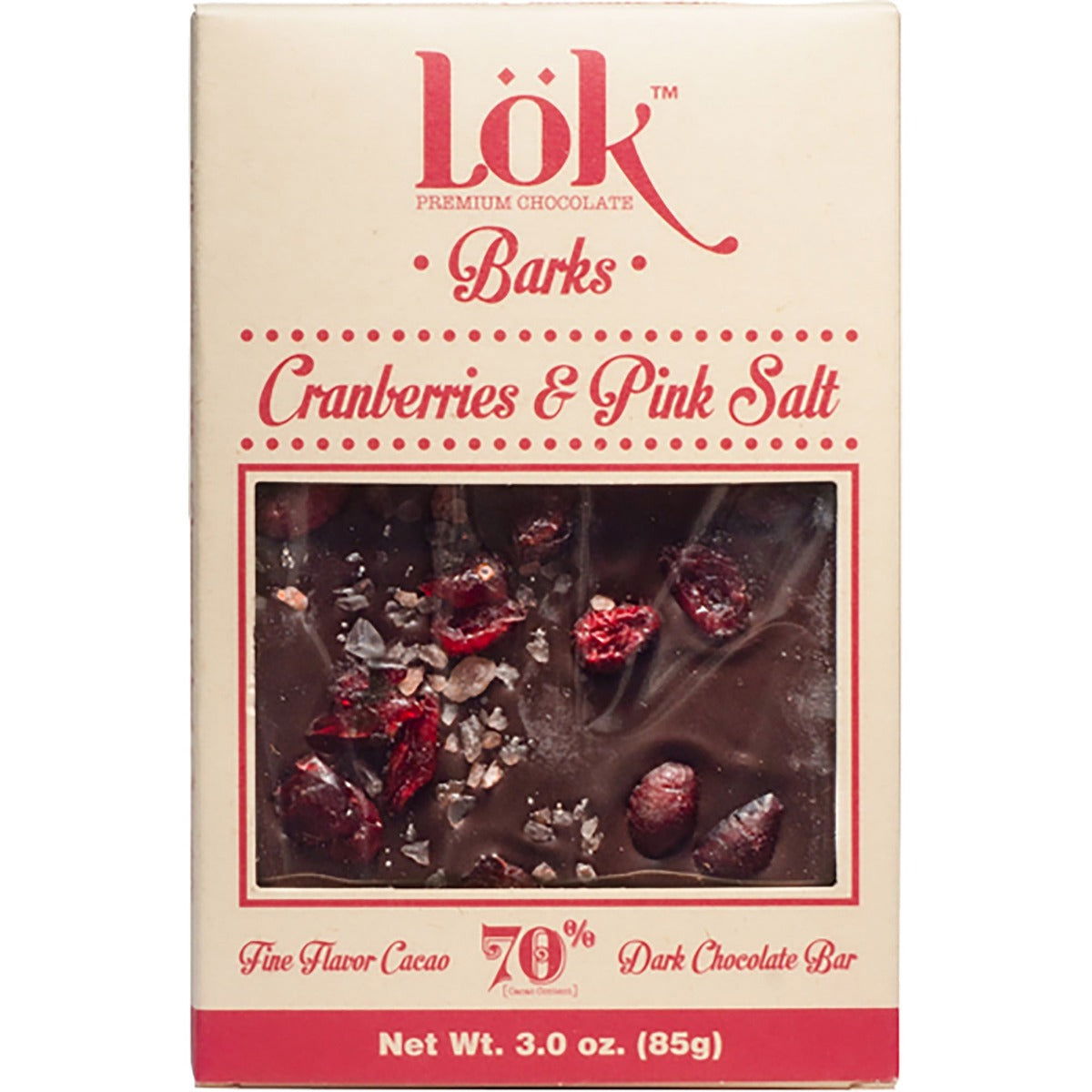 LOK FOODS: Choc Bark Crnbry Pslt 70, 3 oz - #tag1# - #tag2#