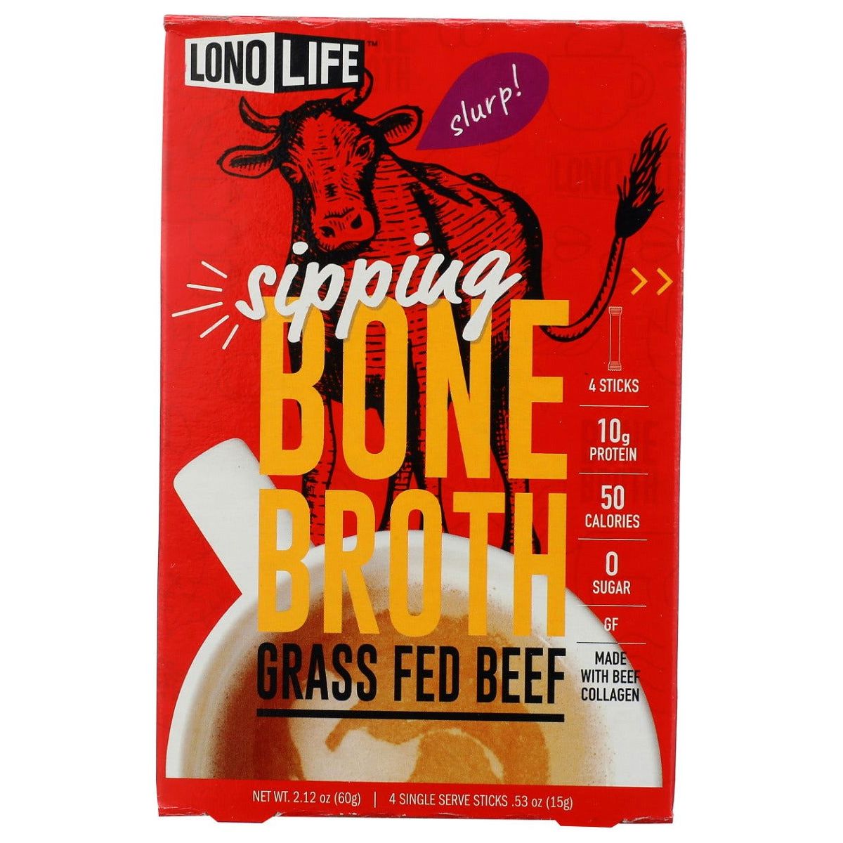 LONOLIFE: Grass Fed Beef Bone Broth 4Pk, 2.12 oz - Sunshine Co Op. - #tag1# - #tag2# - #tag3# - #tag4#