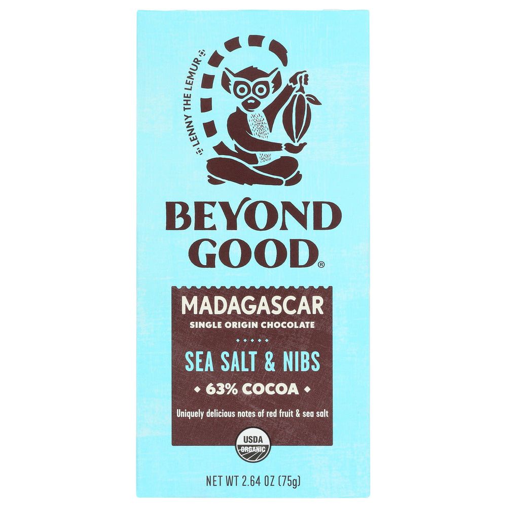 MADECASSE: 63% Cocoa Chocolate Bar Sea Salt & Nibs, 2.64 oz - #tag1# - #tag2#