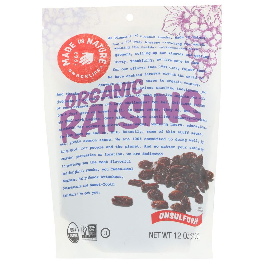 MADE IN NATURE: Raisins, 12 oz - #tag1# - #tag2#