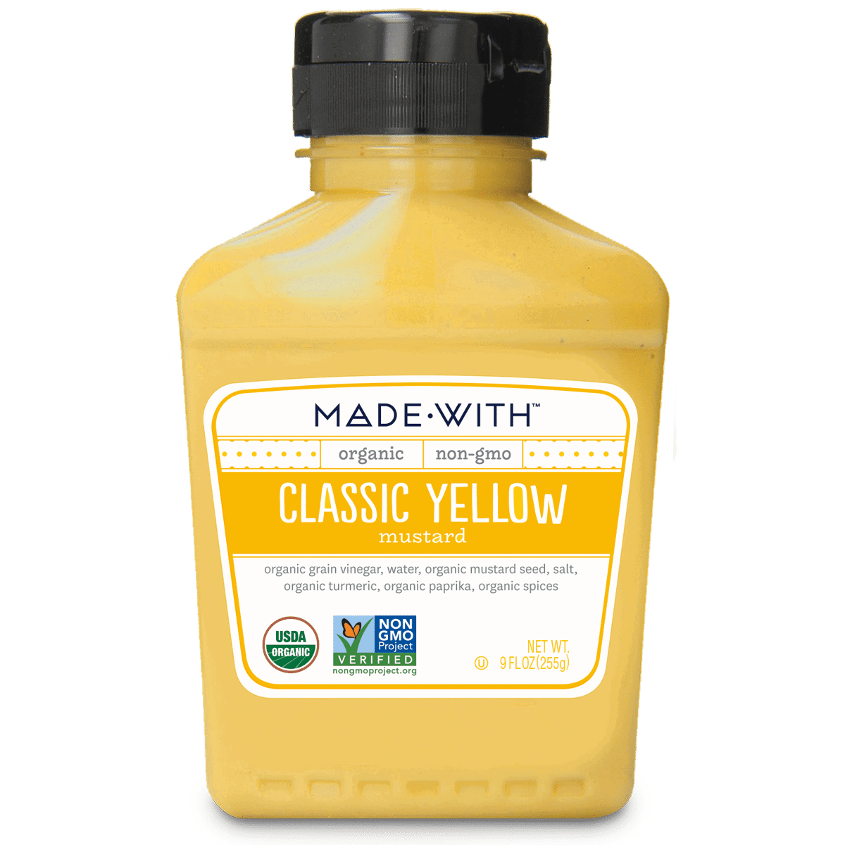 MADE WITH: Organic Classic Yellow Mustard, 9 oz - #tag1# - #tag2#