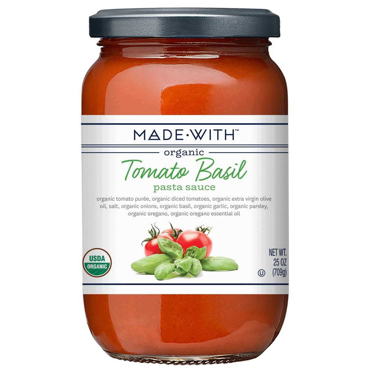MADE WITH: Sauce Pasta Tmto Bsl Org, 25 oz - #tag1# - #tag2#