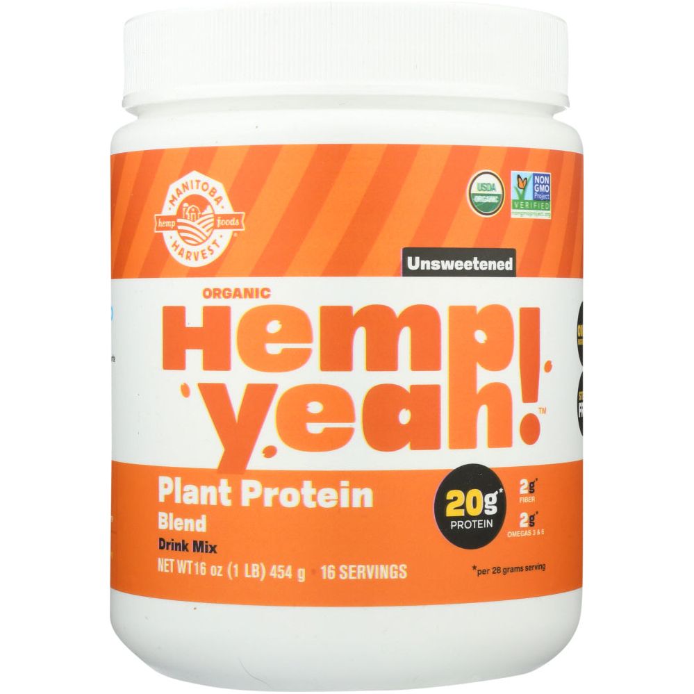 MANITOBA HARVEST: Unsweetened Protein Powder Plant, 16 oz - #tag1# - #tag2#