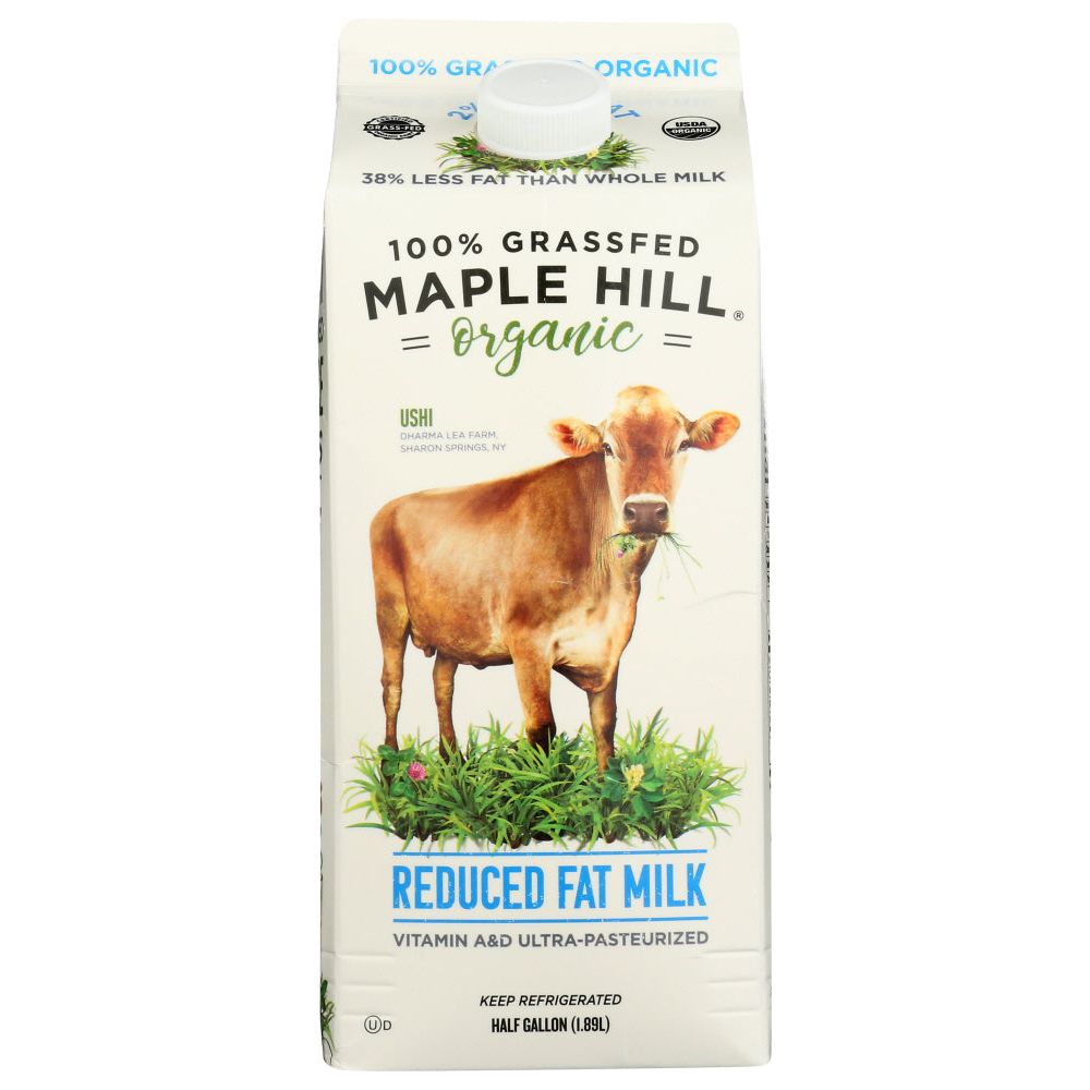 MAPLE HILL CREAMERY: Milk 2% Grass-fed Org, 64 oz - #tag1# - #tag2#