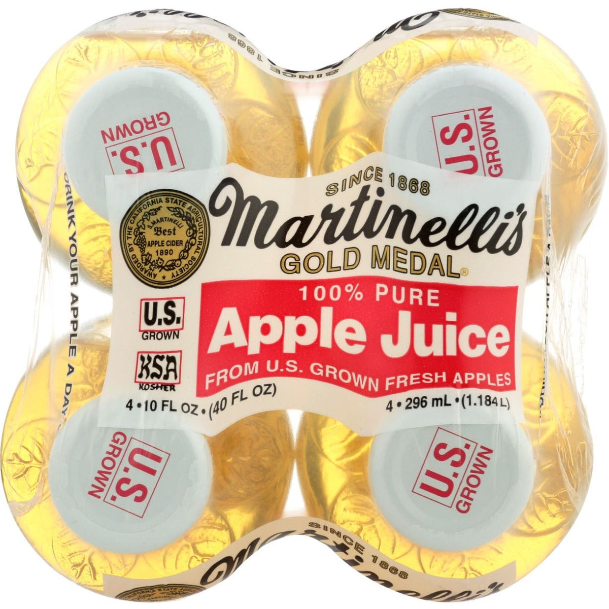MARTINELLI: Apple Juice Glass With Label 4Pk, 40 fo - #tag1# - #tag2#