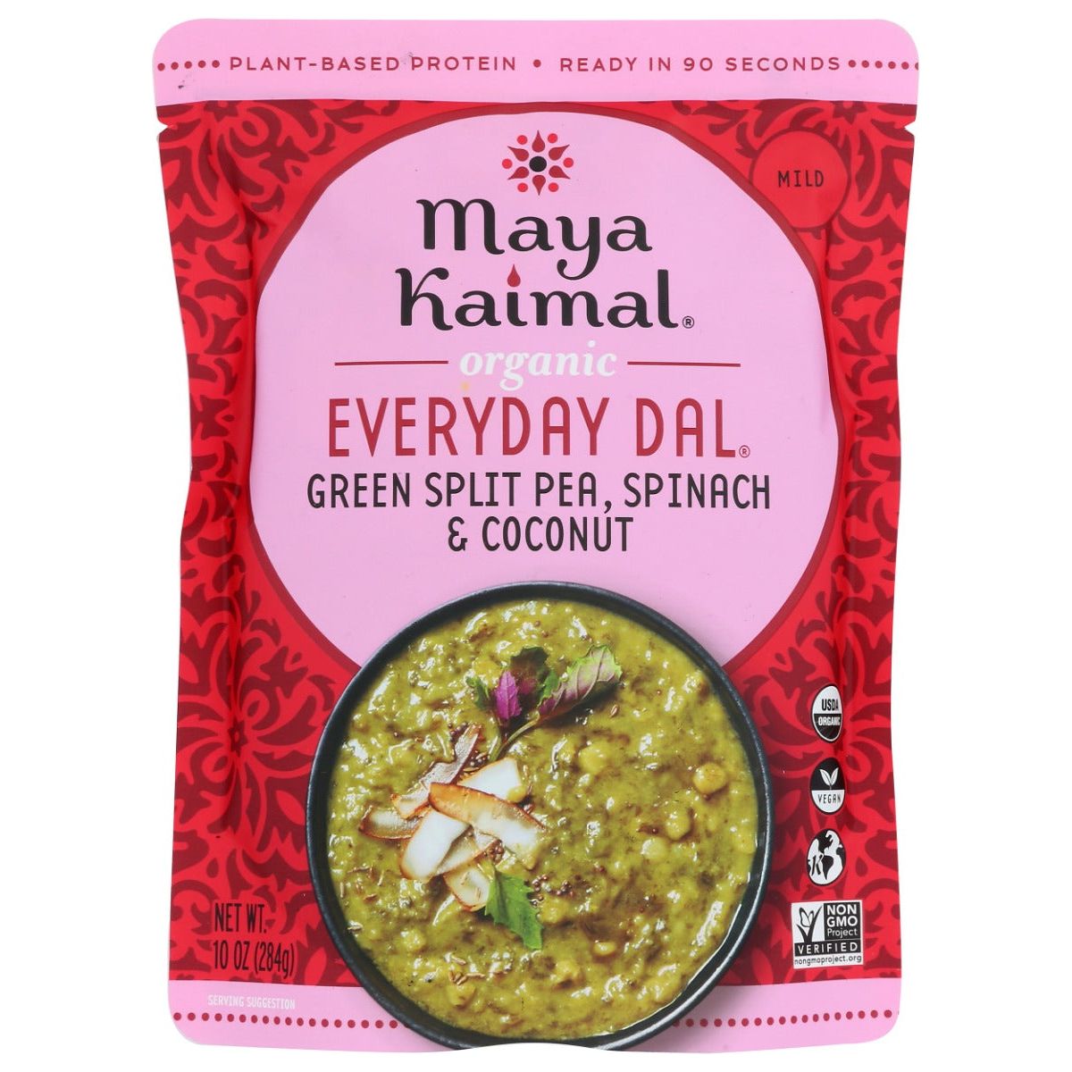 MAYA KAIMAL: Green Split Pea Spinach and Coconut Organic Everyday Dal, 10 oz - #tag1# - #tag2#