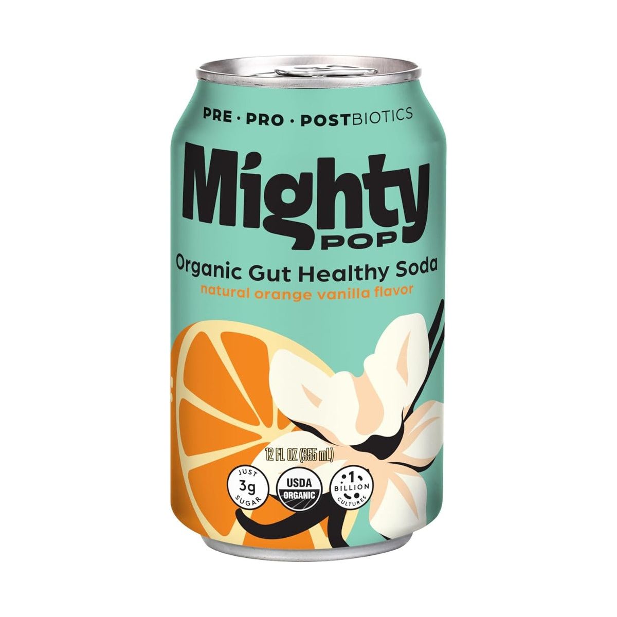 MIGHTY POP: Orange Vanilla Soda, 12 fo - #tag1# - #tag2#
