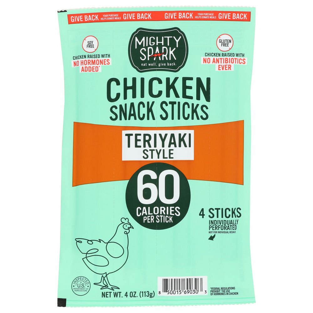 MIGHTY SPARK: Teriyaki Style Chicken Snack Sticks, 4 oz - #tag1# - #tag2#