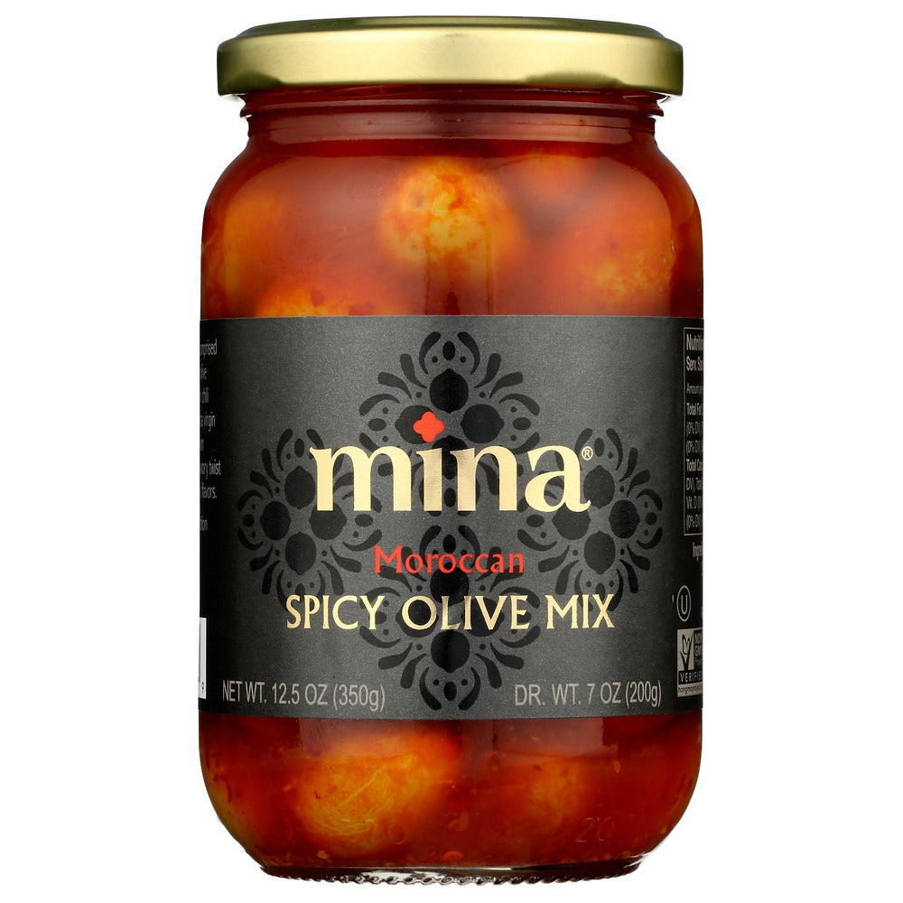 MINA: Moroccan Spicy Olives Mix, 12.5 oz - #tag1# - #tag2#