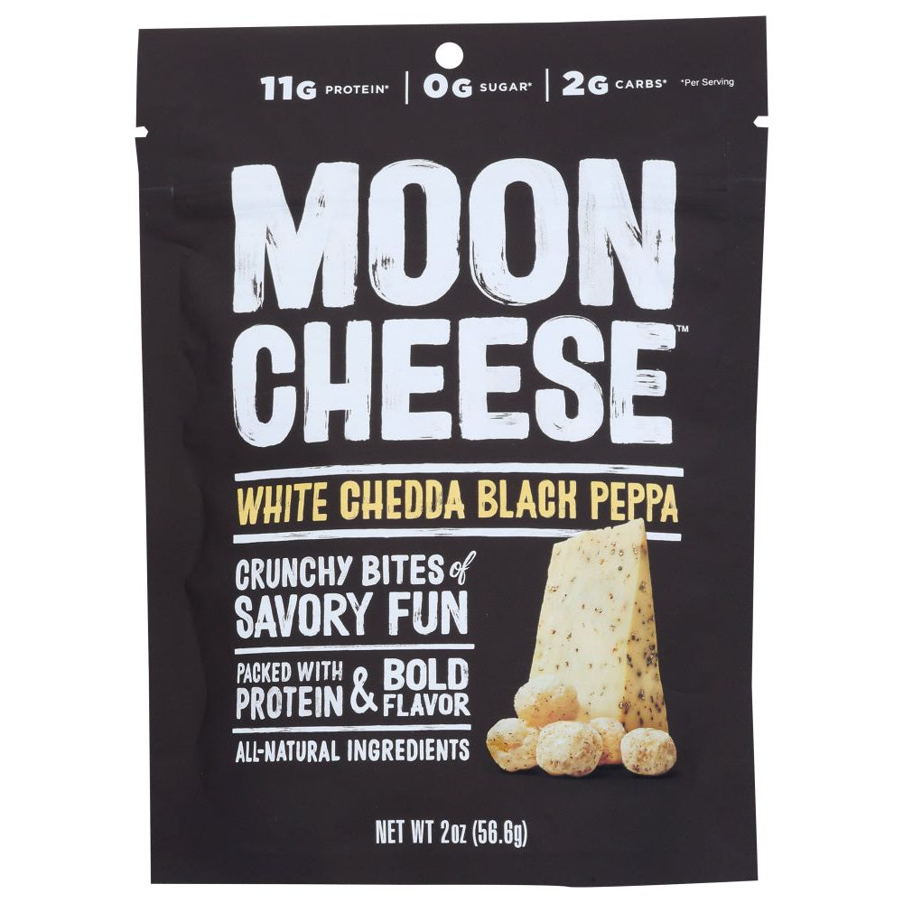 MOON CHEESE: White Chedda Black Peppa, 2 oz - #tag1# - #tag2#