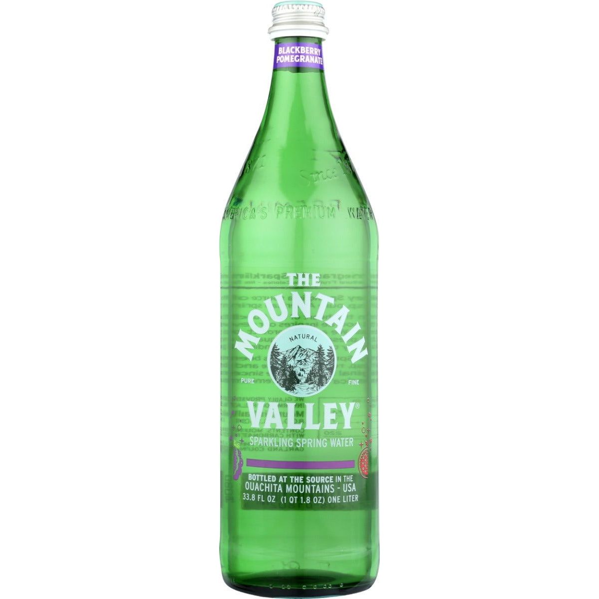 MOUNTAIN VALLEY: Water Sparkle Blackberry Pomegranate, 1 lt - Sunshine Co Op. - #tag1# - #tag2# - #tag3# - #tag4#