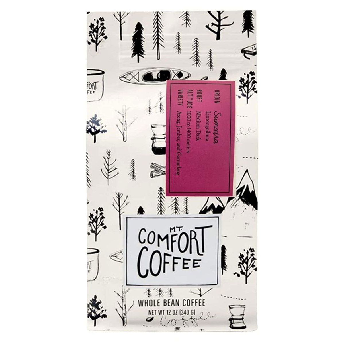MT COMFORT COFFEE: Sumatra Medium Dark Roast Whole Bean Coffee, 12 oz - #tag1# - #tag2#