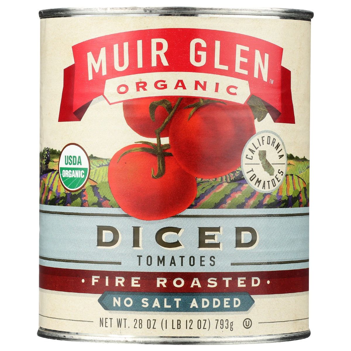 MUIR GLEN: Fire Roasted Diced Tomatoes No Salt Added, 28 oz - #tag1# - #tag2#