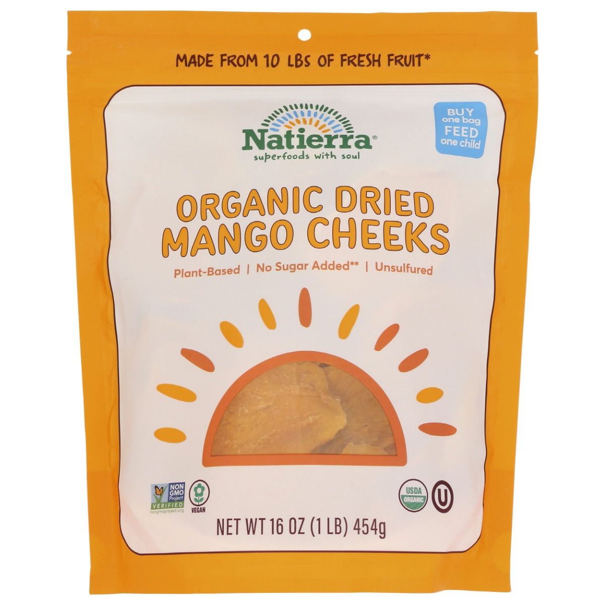 NATIERRA: Organic Dried Mango Cheeks, 16 oz - #tag1# - #tag2#