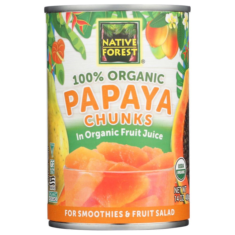 NATIVE FOREST: Papaya Chunks, 14 oz - Sunshine Co Op. - #tag1# - #tag2# - #tag3# - #tag4#