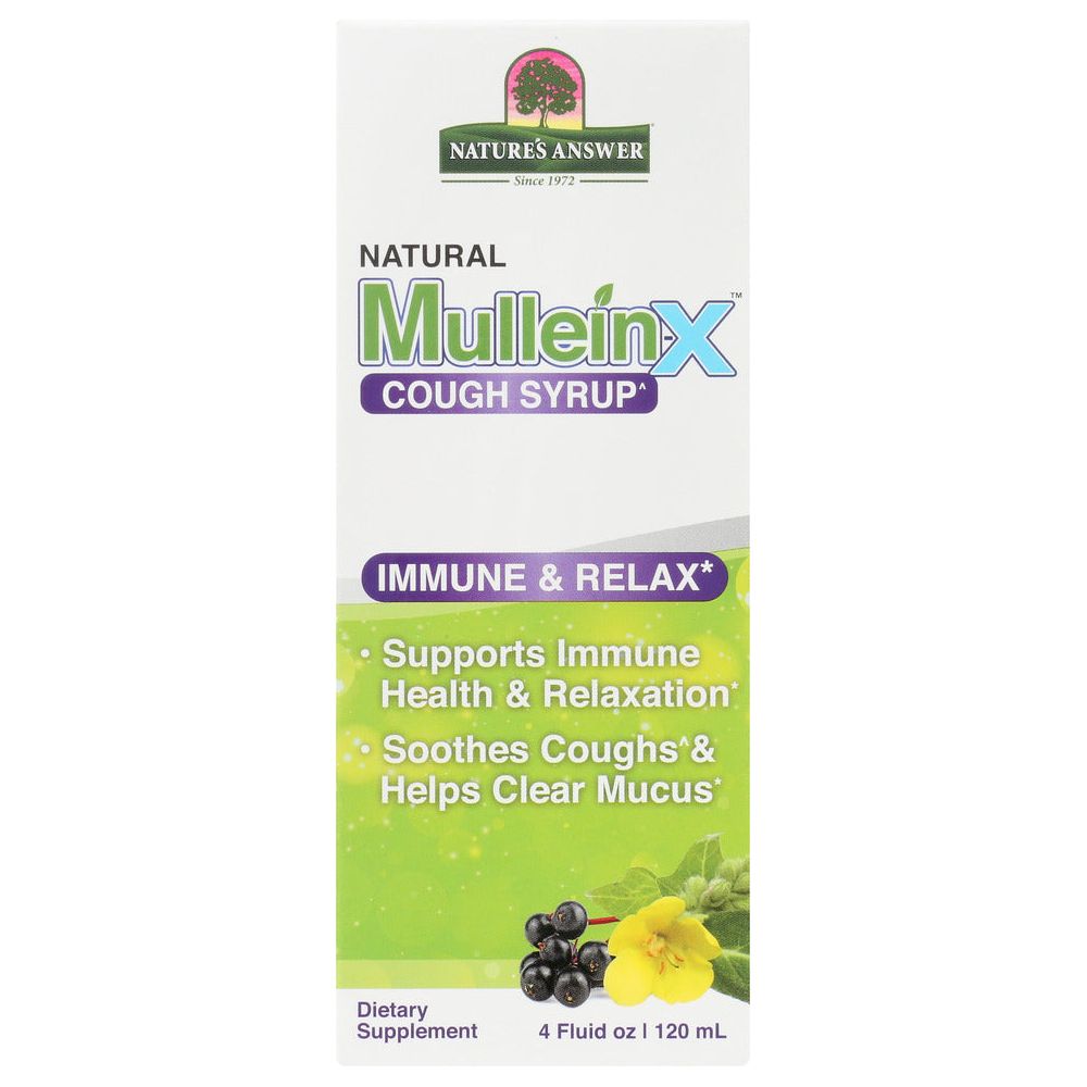 NATURES ANSWER: Mullein X Cough Immune and Relax Cough Syrup, 4 fo - #tag1# - #tag2#