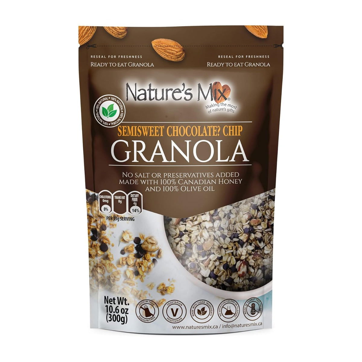 NATURES MIX: Granola Semisweet Chocolate Chip, 10.6 oz - #tag1# - #tag2#