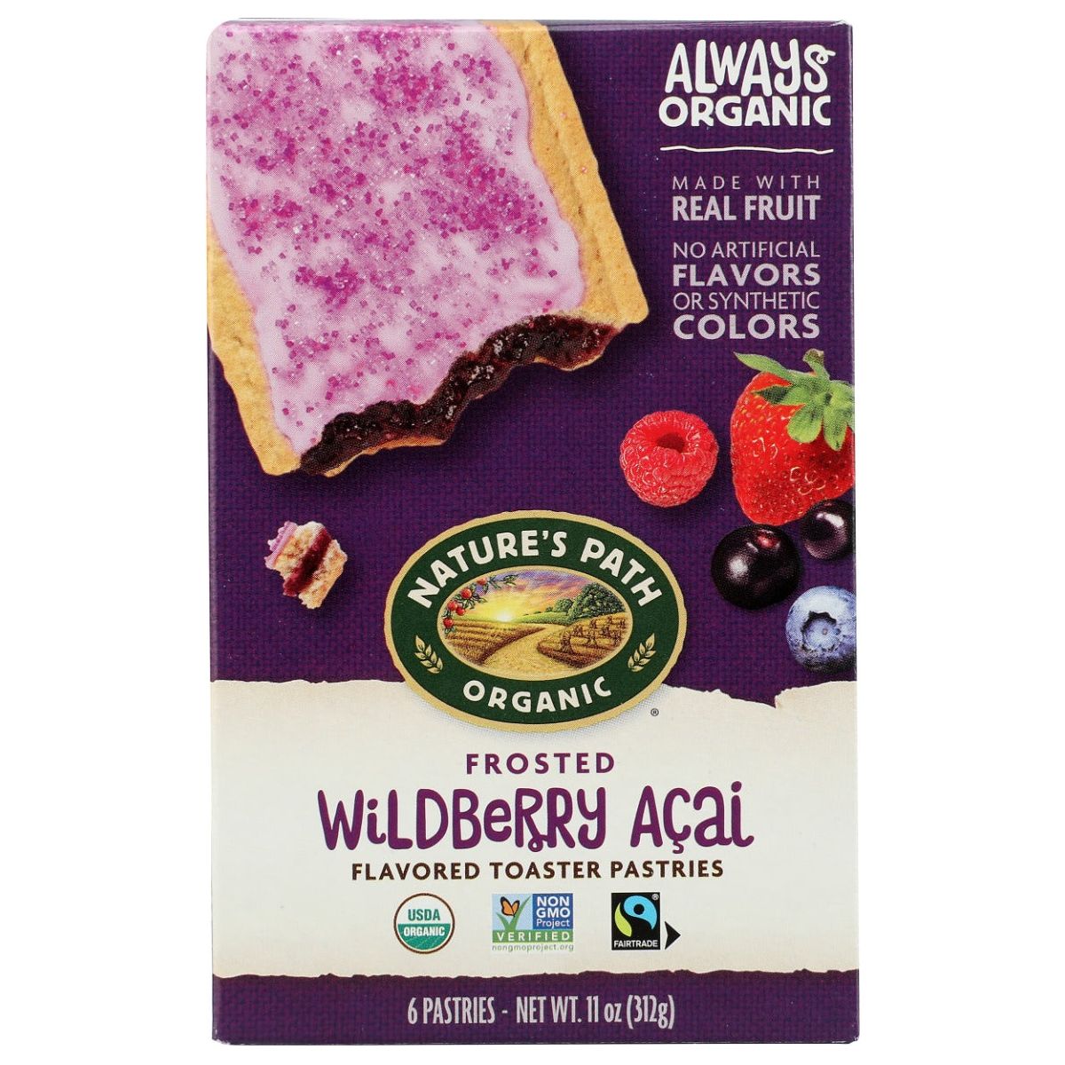 NATURES PATH: Frosted Wildberry Acai Toaster Pastries, 11 oz - #tag1# - #tag2#