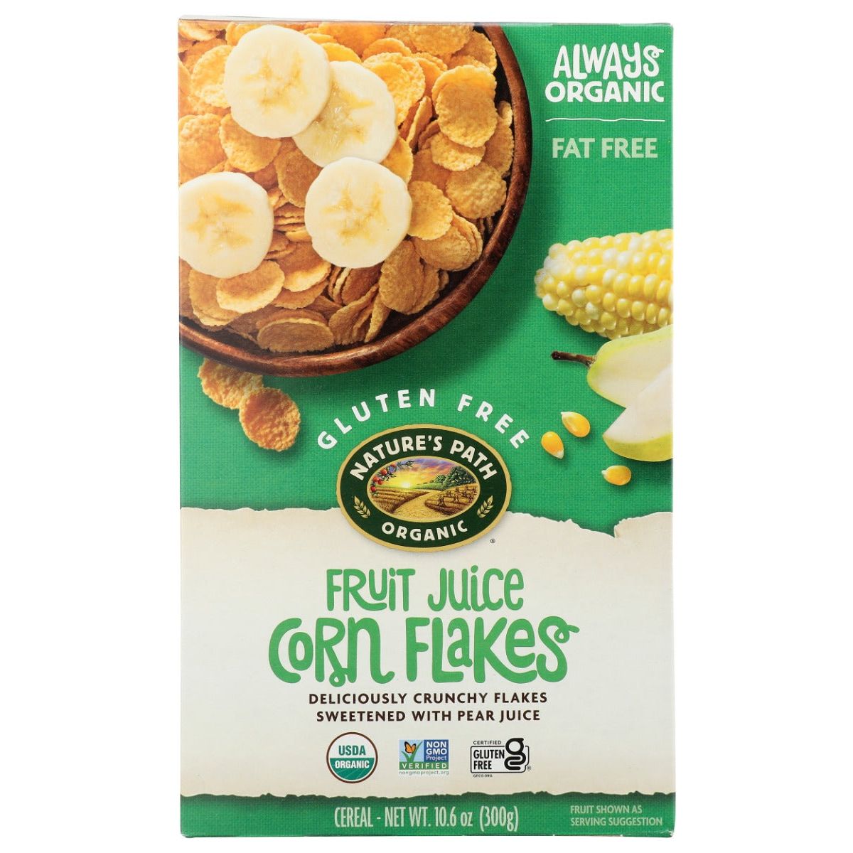 NATURES PATH: Fruit Juice Sweetened Corn Flakes Cereal, 10.6 oz - #tag1# - #tag2#