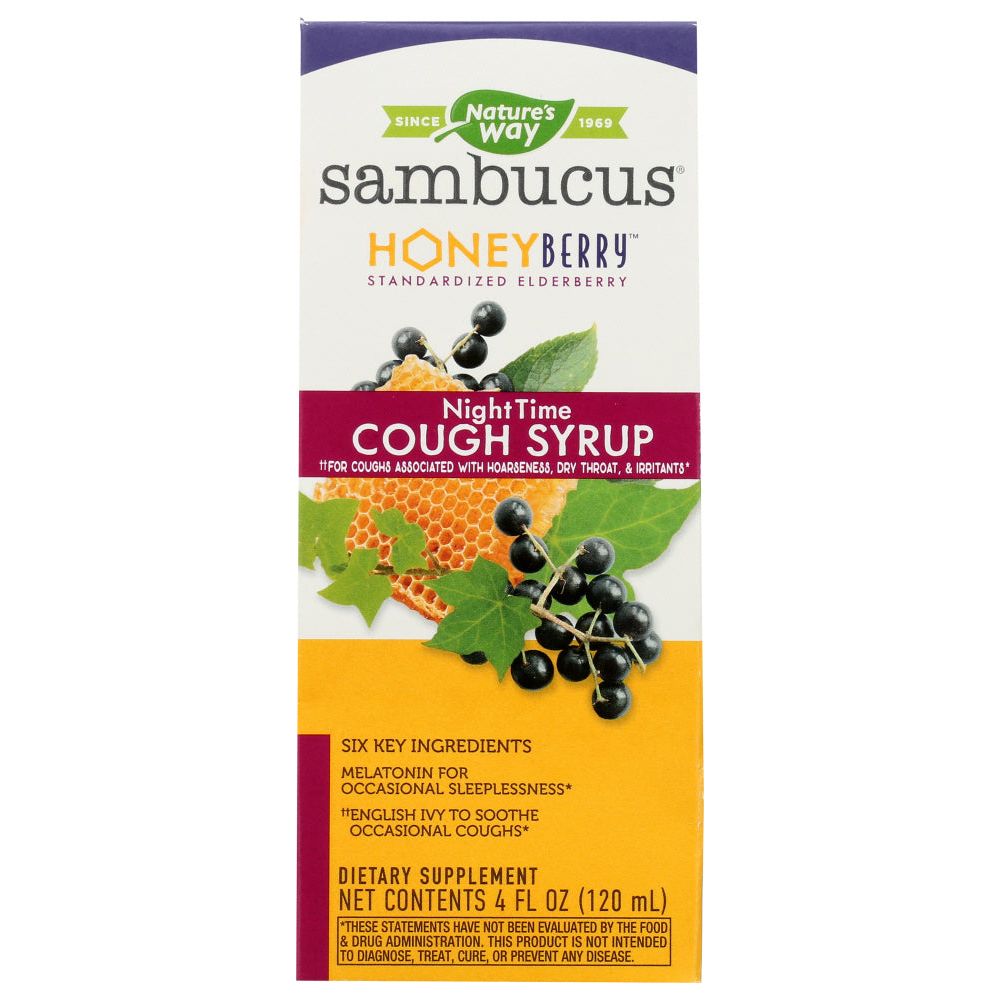 NATURES WAY: Sambucus Honeyberry Night Time Cough Syrup, 4 fo - #tag1# - #tag2#