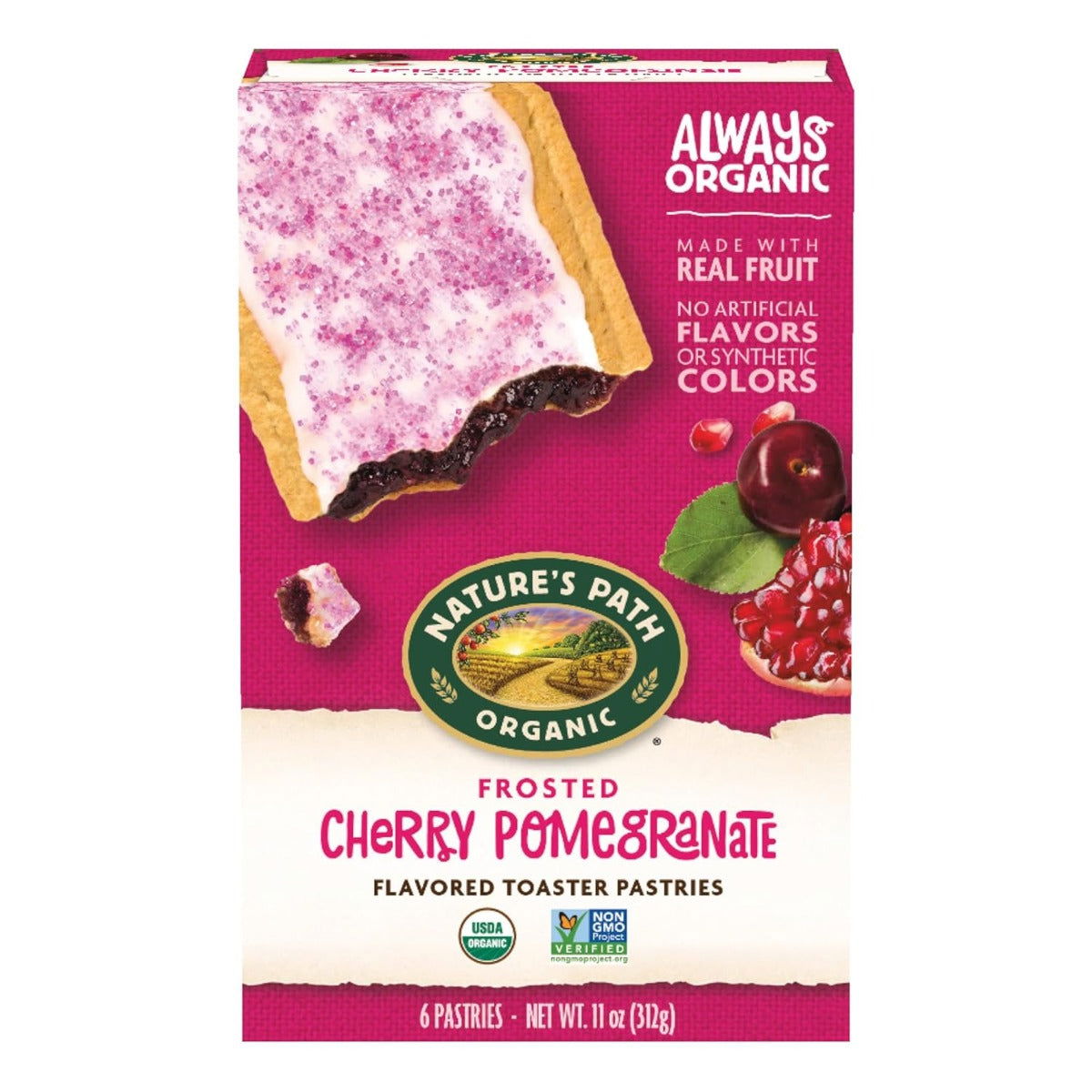 NATURE'S PATH: Organic Frosted Cherry Pomegranate Toaster Pastries, 11 oz - #tag1# - #tag2#