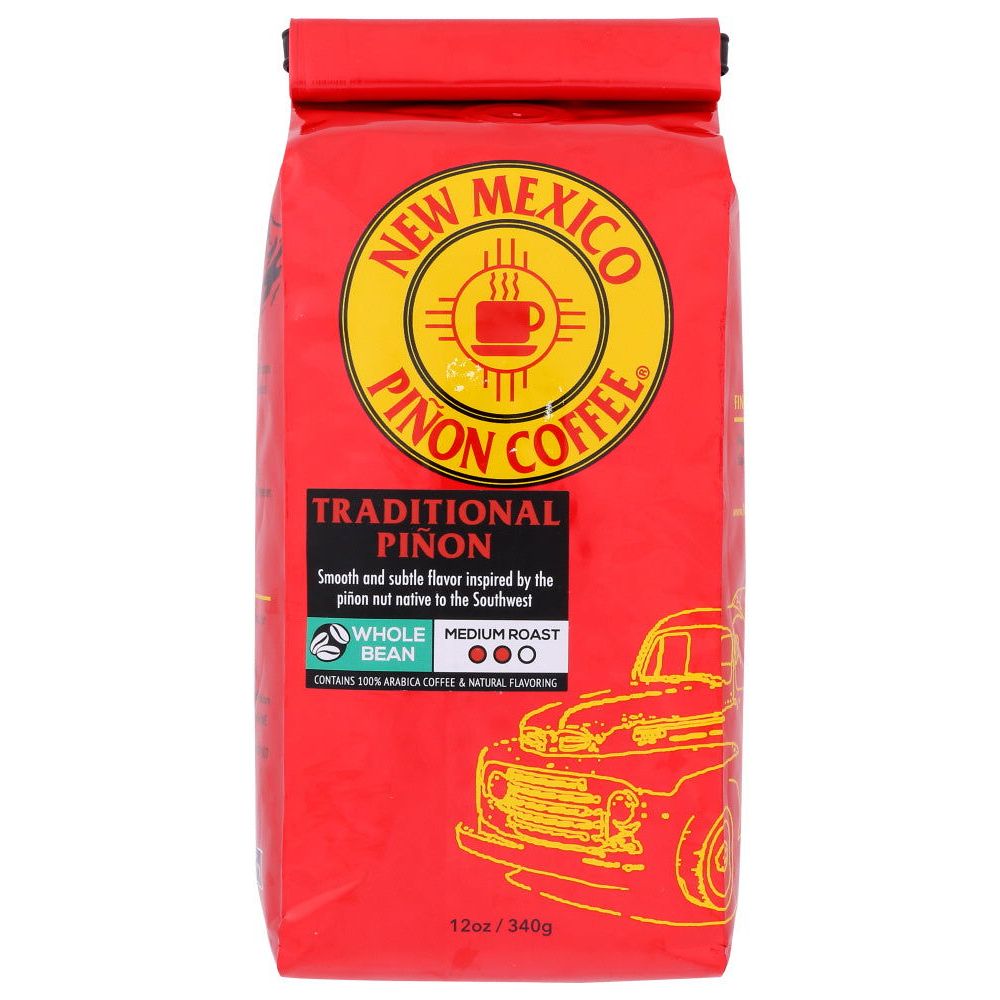 NEW MEXICO PINON COFFEE: Traditional Pinon Whole Bean Coffee, 12 oz - #tag1# - #tag2#