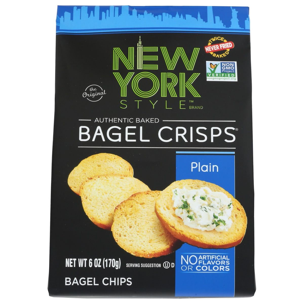 NEW YORK STYLE: Bagel Crisp Plain, 6 OZ - #tag1# - #tag2#