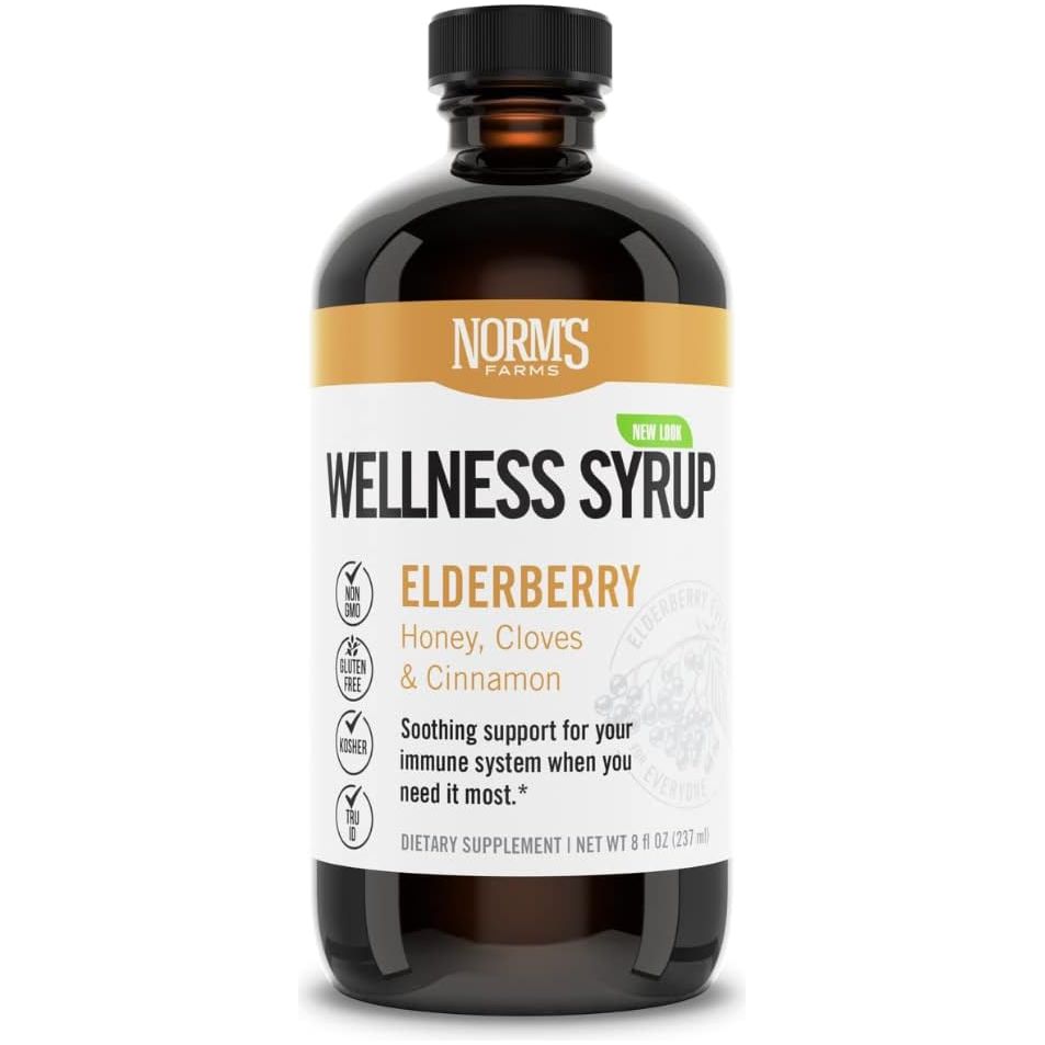 NORMS FARMS: Syrup Elderberry Wellness, 8 fo - #tag1# - #tag2#