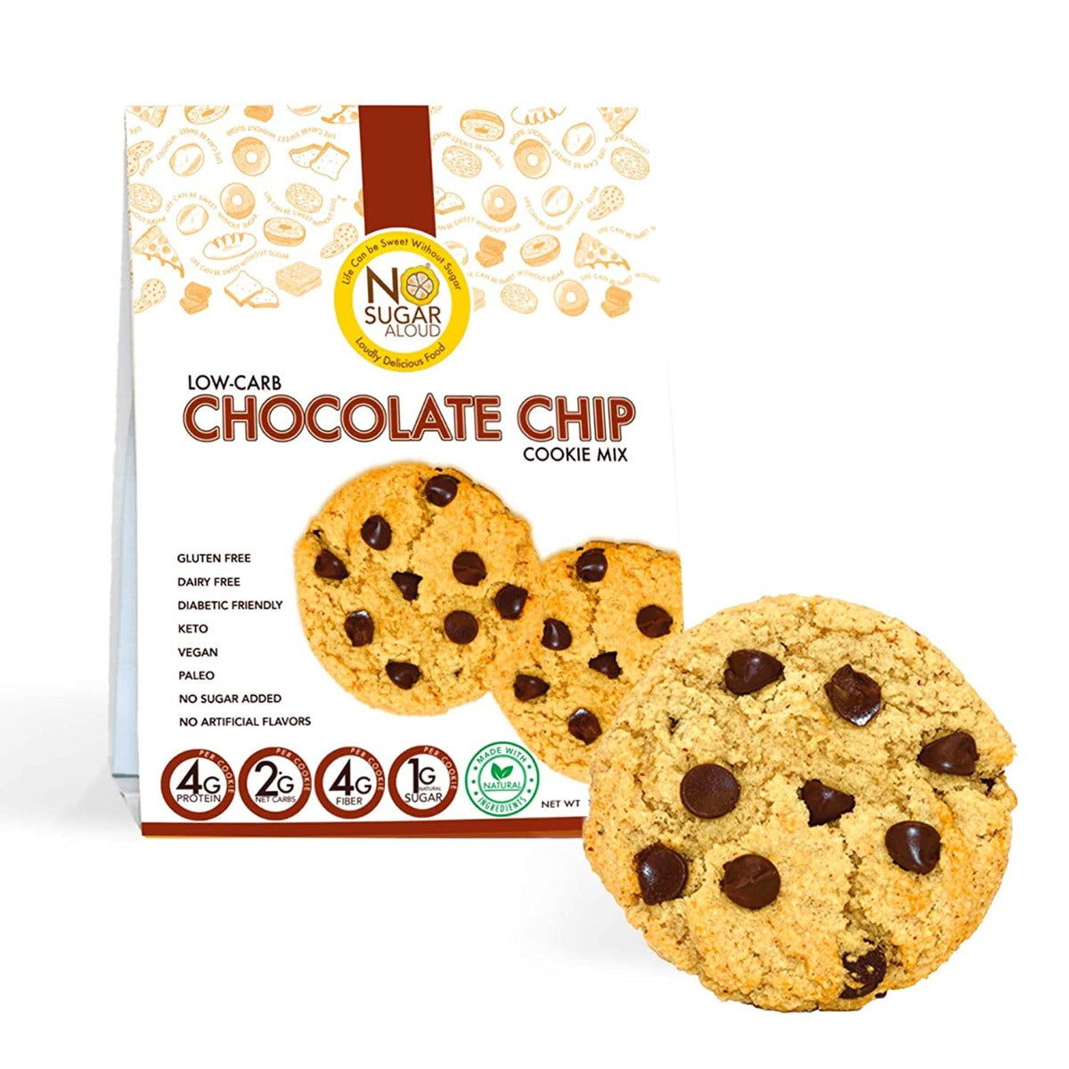 NO SUGAR ALOUD: Low Carb Chocolate Chip Cookie Mix, 10 oz - #tag1# - #tag2#