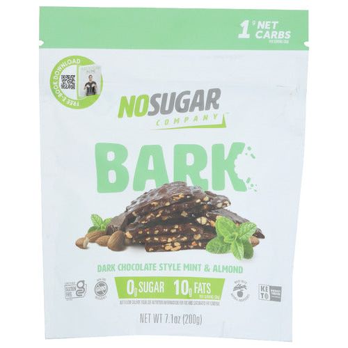 NO SUGAR COMPANY: Dark Chocolate Mint Almonds Bark, 200 gm - #tag1# - #tag2#