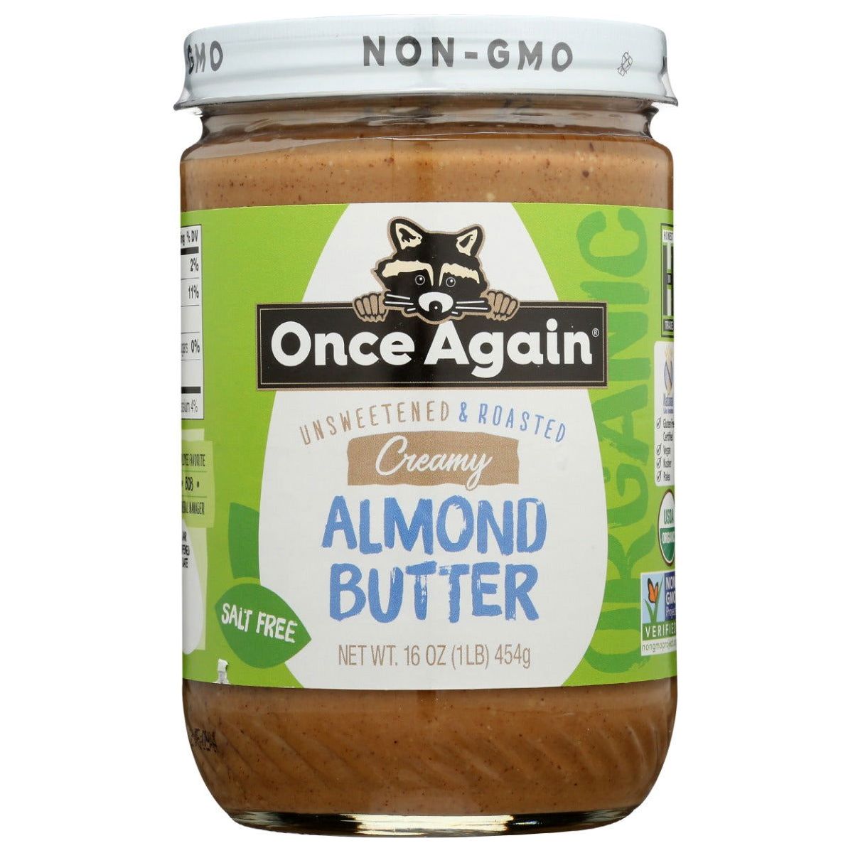 ONCE AGAIN: Organic Almond Butter Creamy Roasted, 16 oz - Sunshine Co Op. - #tag1# - #tag2# - #tag3# - #tag4#