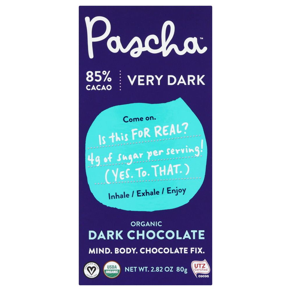 PASCHA: Dark Chocolate Bar 85 Percent Organic, 2.82 oz - Sunshine Co Op. - #tag1# - #tag2# - #tag3# - #tag4#