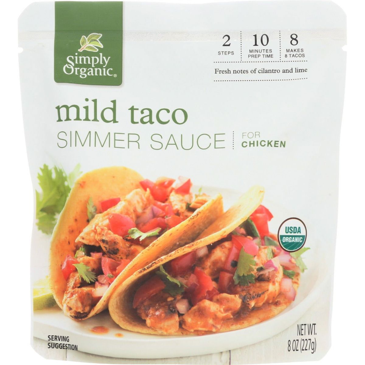 SIMPLY ORGANIC: Mild Taco Simmer Sauce, 8 oz - Sunshine Co Op. - #tag1# - #tag2# - #tag3# - #tag4#
