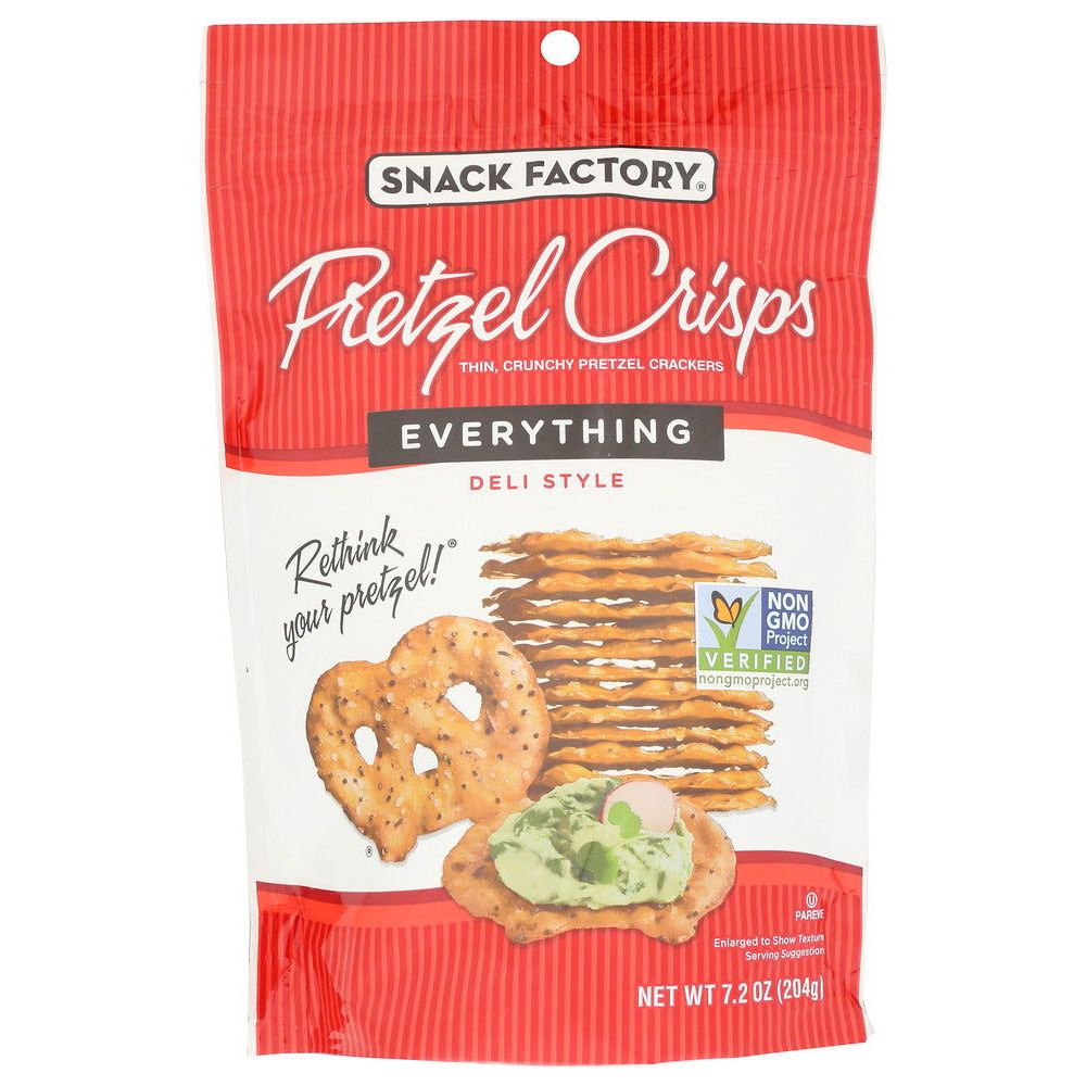 SNACK FACTORY: Pretzel Crisps Deli Style Everything, 7.2 oz - Sunshine Co Op. - #tag1# - #tag2# - #tag3# - #tag4#