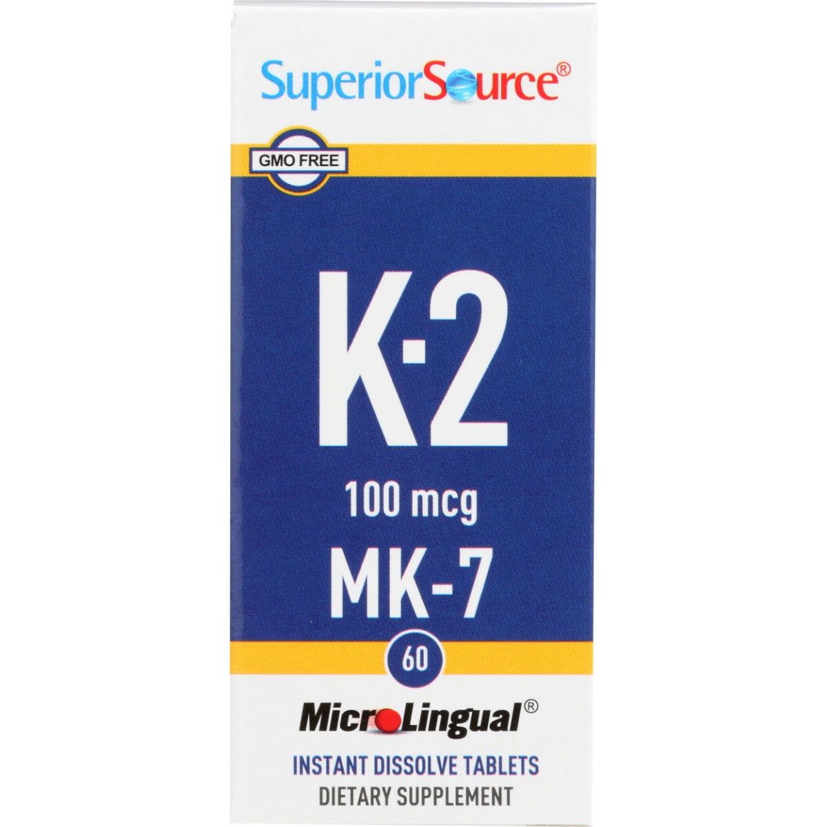 SUPERIOR SOURCE: Vitamin K2 100mcg MK7, 60 tb - Sunshine Co Op. - #tag1# - #tag2# - #tag3# - #tag4#