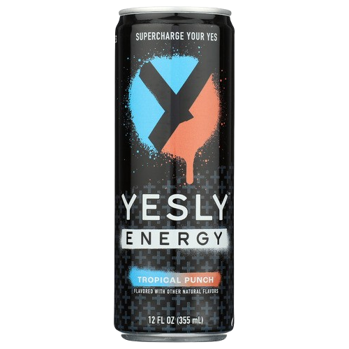 YESLY: Tropical Punch Energy Drink, 12 fo