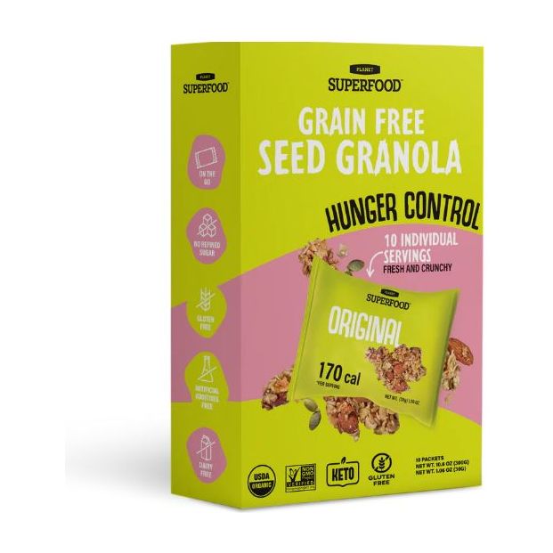 PLANET SUPERFOODS: Hunger Control Original Seed Granola Snack, 10.6 oz