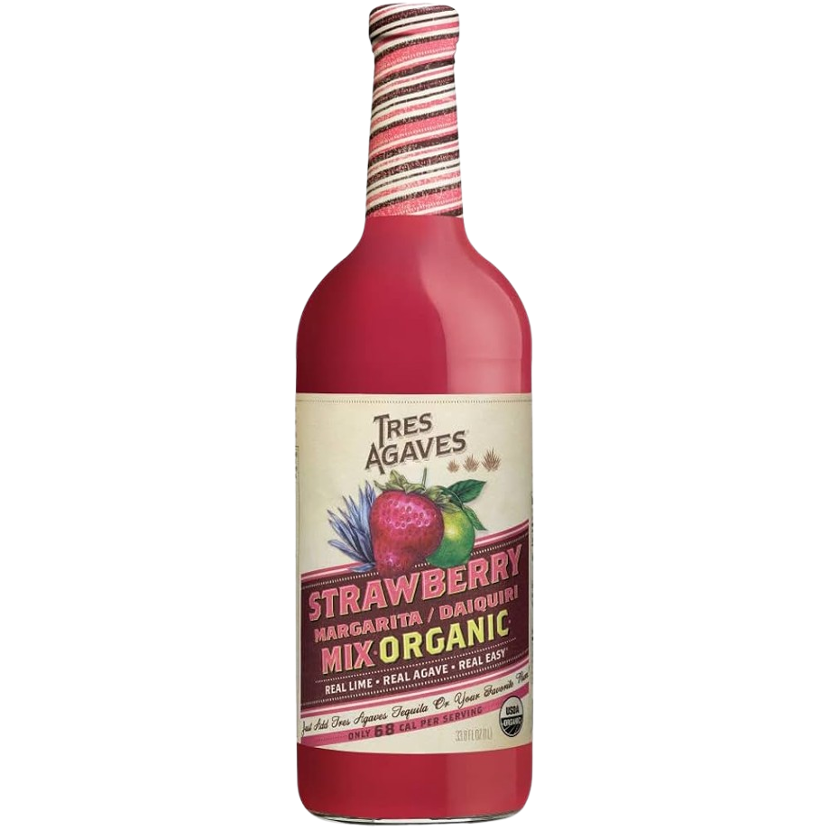 TRES AGAVES: Organic Strawberry Margarita Mix, 33.8 fo
