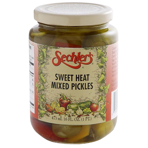 SECHLERS: Sweet Heat Mixed Pickles, 16 oz