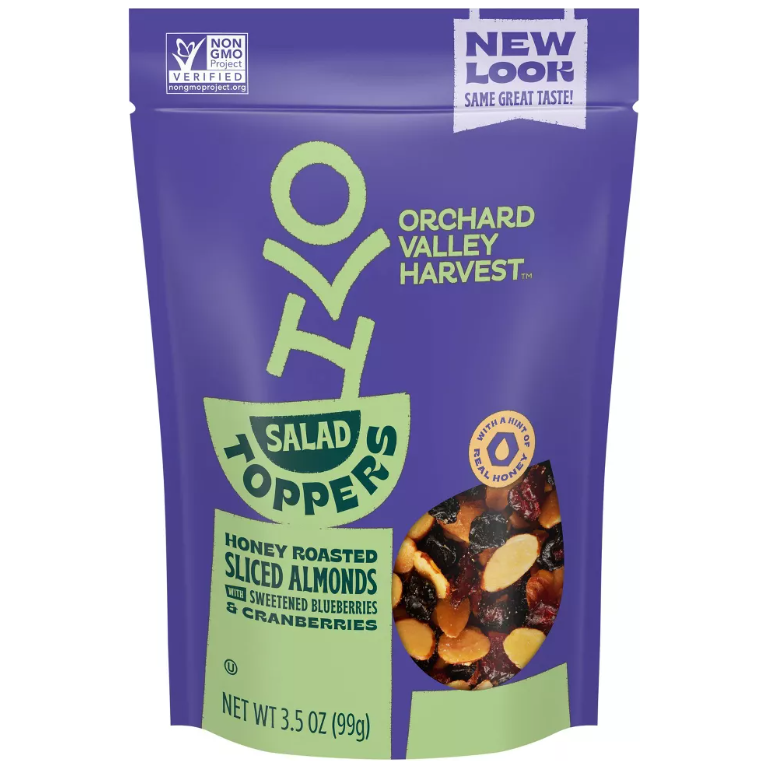 ORCHARD VALLEY HARVEST: Honey Roast Almond Cranberry Blueberry Salad Toppers, 3.5 oz