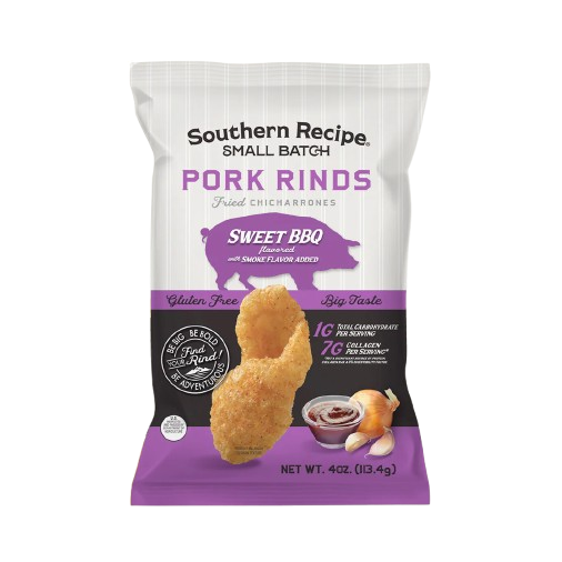 SOUTHERN RECIPE SMALL BATCH: Sweet BBQ Pork Rinds, 4 oz
