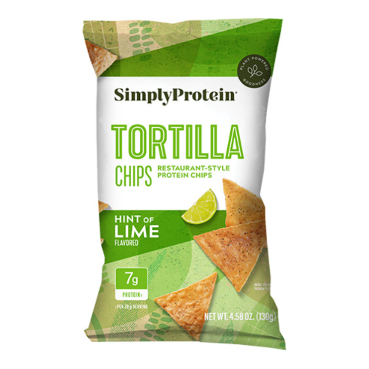 SIMPLYPROTEIN: Hint Of Lime Tortilla Chips, 4.58 oz